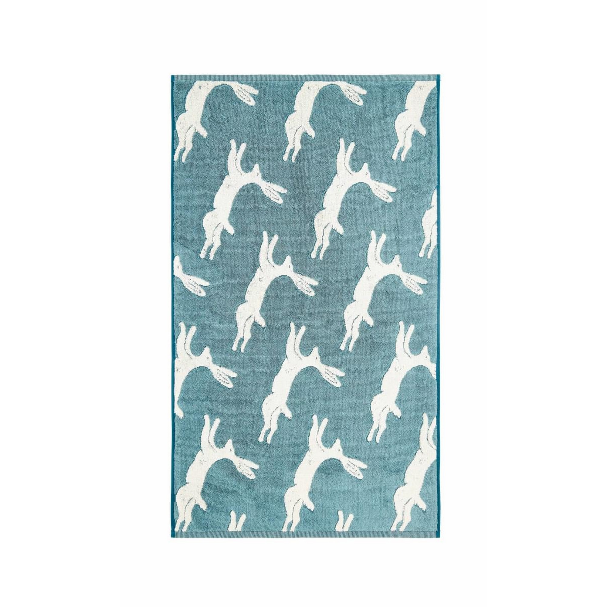 Jumping Hare Cotton Bath Mat By Joules In Teal Blue